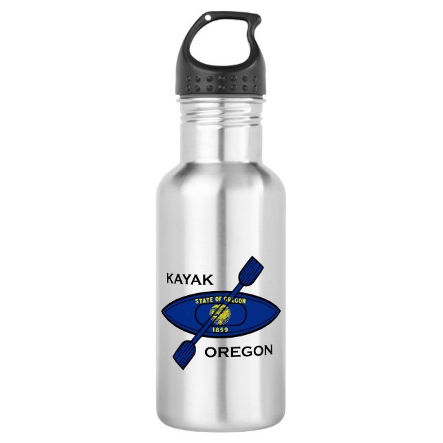 Kayak Oregon Flag 532 Ml Water Bottle (Front)