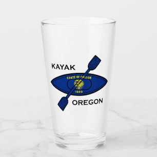 Kayak Oregon Flag Glass