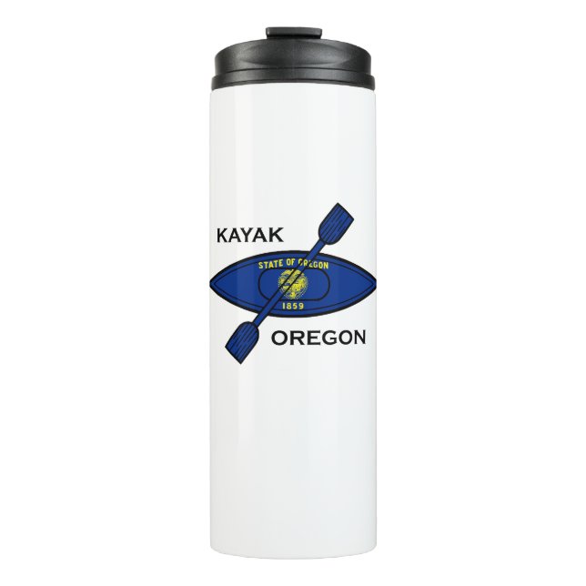 Kayak Oregon Flag Thermal Tumbler (Front)