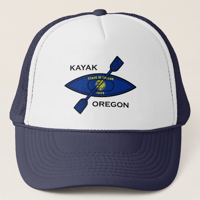 Kayak Oregon Flag Trucker Hat (Front)