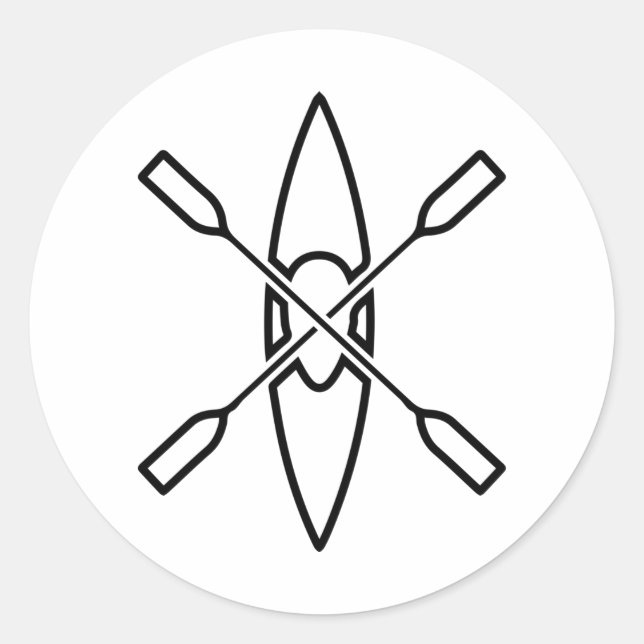 KAYAK PADDLES Kayaking Outfit Canoe Gear Kayaker Classic Round Sticker (Front)