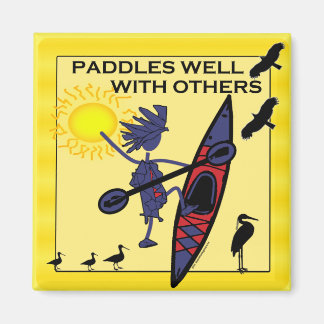 Kayak Paddles Well on Yellow Magnet