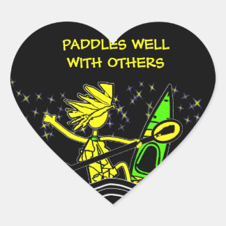 Kayak Paddles Well With Others Round Sticker