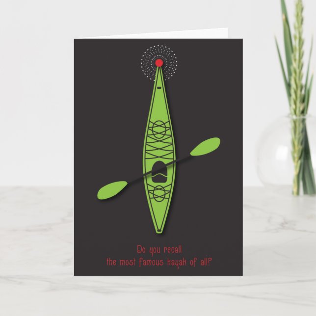 Kayak Red Nose Christmas card (Front)