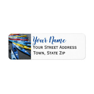 Kayak Themed Personalised Return Address Labels