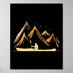 Kayak Vintage Gift For River Kayaking Trip Kayak B Poster