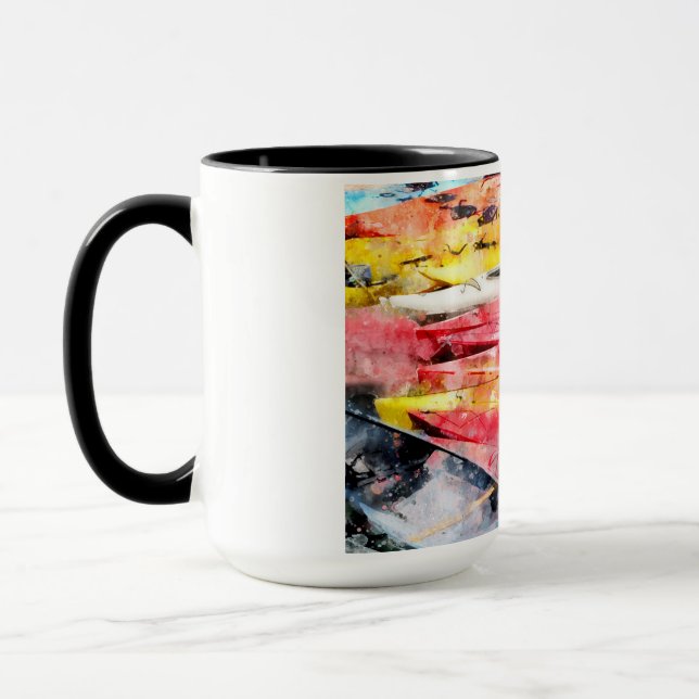 Kayak watercolor mug (Left)