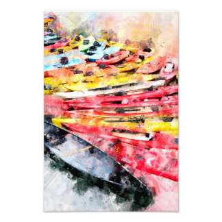 Kayak watercolor photo print