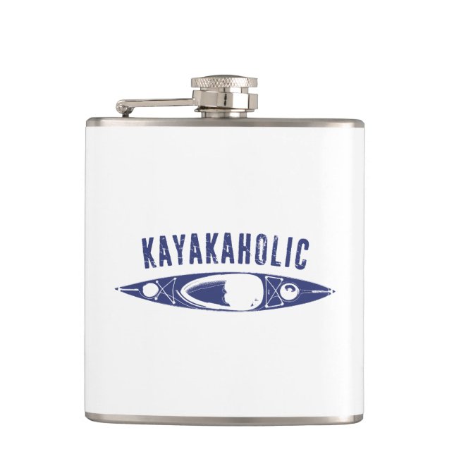 Kayakaholic Hip Flask (Front)