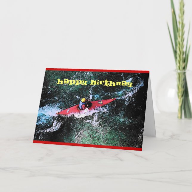 Kayaker Birthday Card (Front)