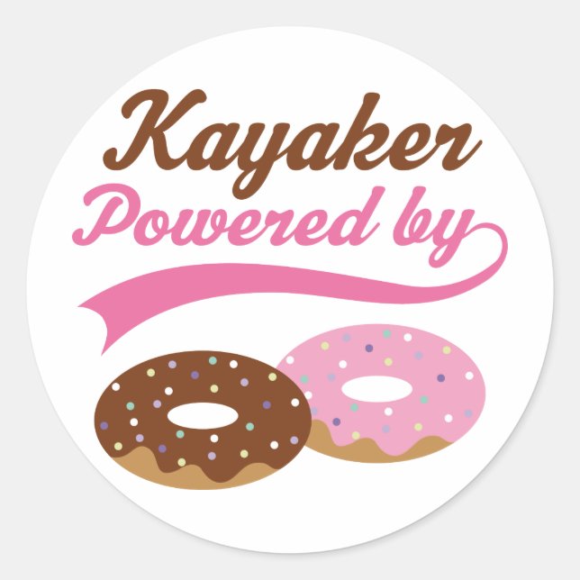 Kayaker Funny Gift Classic Round Sticker (Front)