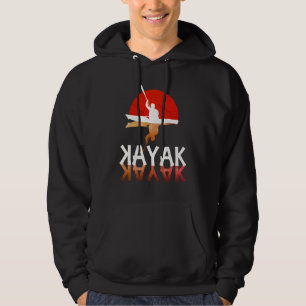 Kayaker Silhouette Graphic Design Kayak Hoodie
