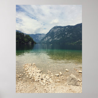 Kayakers in the Distance on the Lake Photo Poster