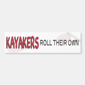 Kayakers Roll Bumper Sticker