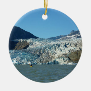 Kayaking at the Mendenhall Glacier Ceramic Tree Decoration
