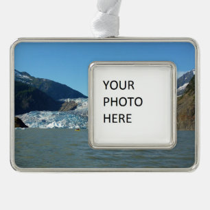 Kayaking at the Mendenhall Glacier Silver Plated Framed Ornament