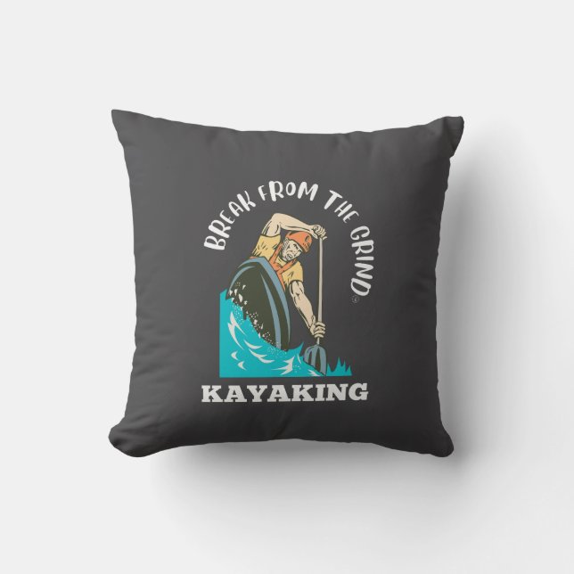 Kayaking BFTG (White) Pillow (Front)