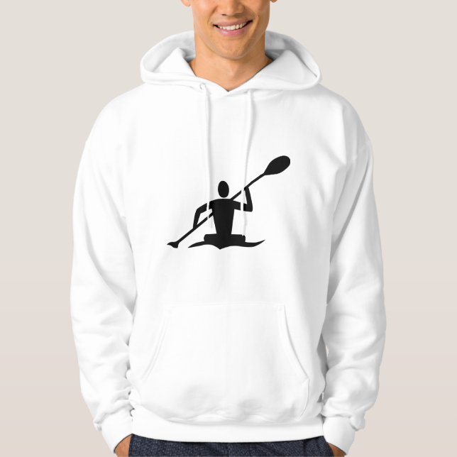 Kayaking - Black Hoodie (Front)