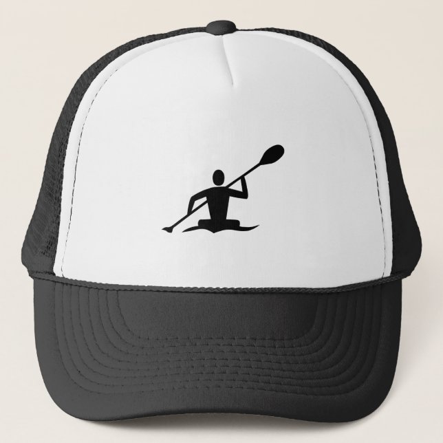 Kayaking - Black Trucker Hat (Front)