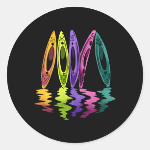Kayaking Boating Kayak Classic Round Sticker