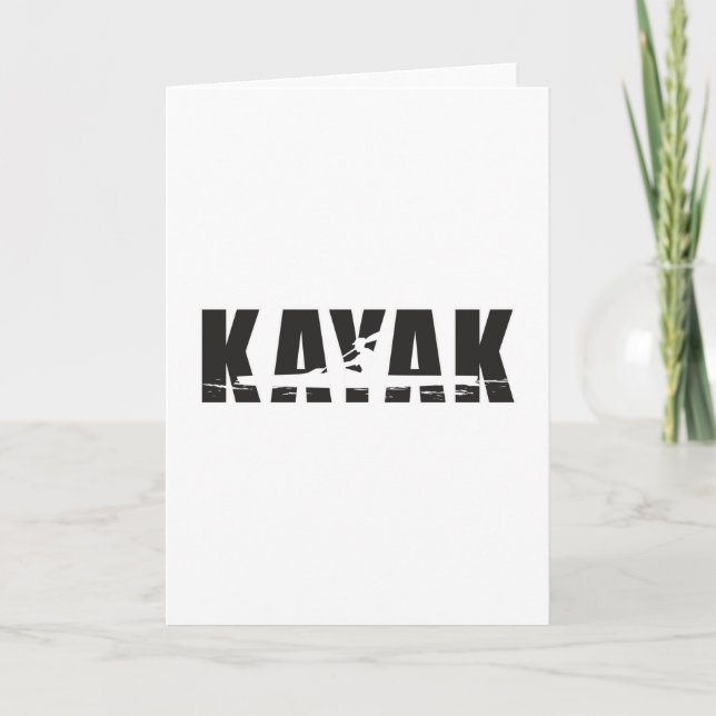Kayaking Canoe Paddle Canoeing Funny Gift Idea Card (Front)