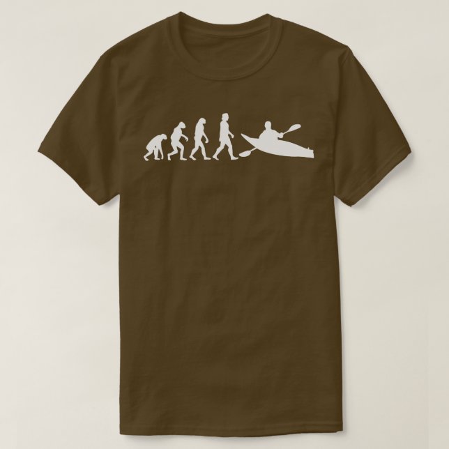 Kayaking Canoeing Evolution T-Shirt (Design Front)