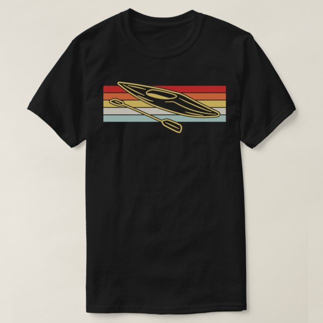 Kayaking Canoeing Retro 1 T-Shirt (Design Front)