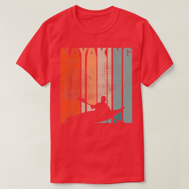 Kayaking Canoeing Retro 2 T-Shirt (Design Front)
