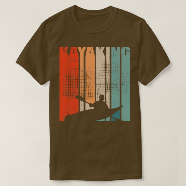 Kayaking Canoeing Retro 3 T-Shirt (Design Front)