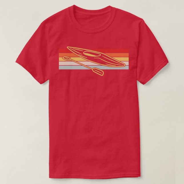 Kayaking Canoeing Retro 4 T-Shirt (Design Front)