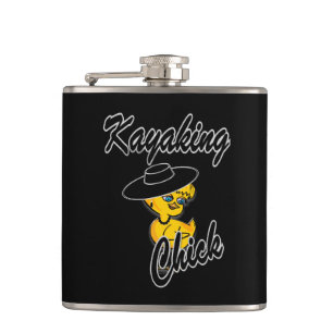 Kayaking Chick #4 Hip Flask
