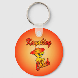Kayaking Chick #5 Key Ring