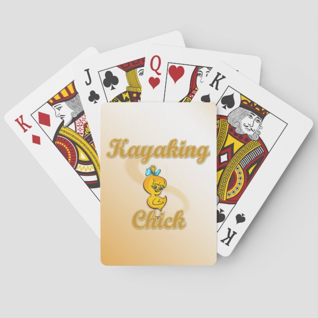 Kayaking Chick Playing Cards (Back)