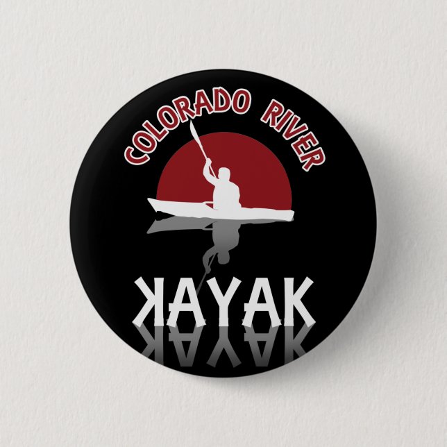 Kayaking Colorado River - Kayak 6 Cm Round Badge (Front)