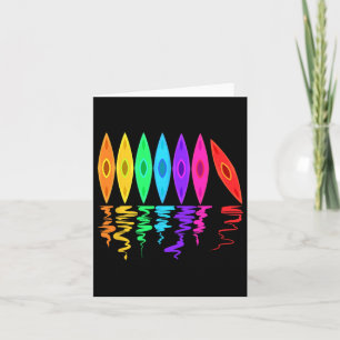 Kayaking Colourful Kayaks For Kayak Trip Boating T Card