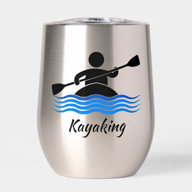 Kayaking Design Thermal Wine Tumbler (Front)