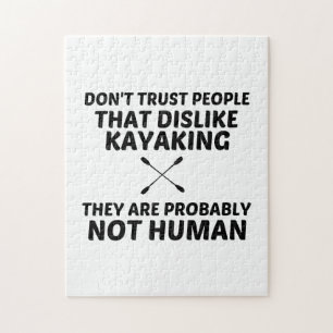 KAYAKING DISLIKE NOT HUMAN JIGSAW PUZZLE