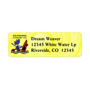 Kayaking Fearless Fun Address Label
