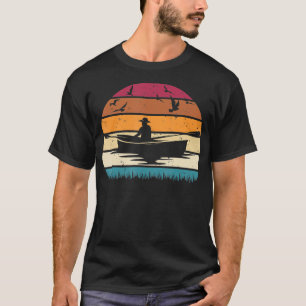 Kayaking Fishing For Men Vintage Lake Kayak Canoei T-Shirt