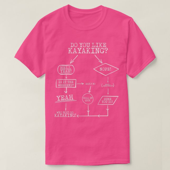 Kayaking Flow Chart  T-Shirt (Design Front)