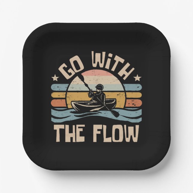 kayaking-funny paper plate (Front)