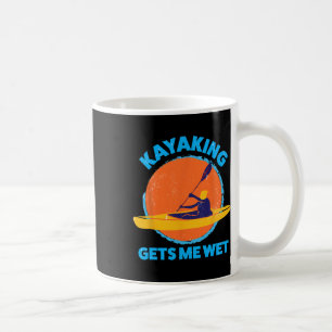 Kayaking Gets Me Wet Fun Halloween Christmas Kayak Coffee Mug