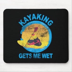 Kayaking Gets Me Wet Halloween Fun Mouse Mat