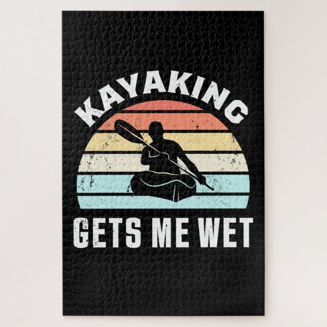 Kayaking Gets Me Wet Jigsaw Puzzle (Vertical)