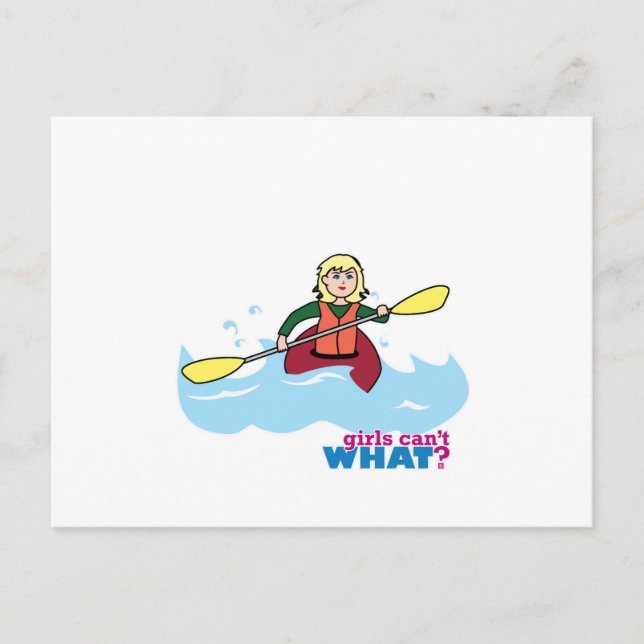 Kayaking Girl - Light/Blonde Postcard (Front)