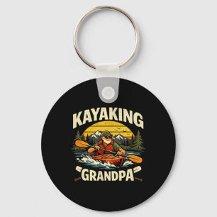 Kayaking Grandpa Funny Kayak Outdoor Paddle Key Ring