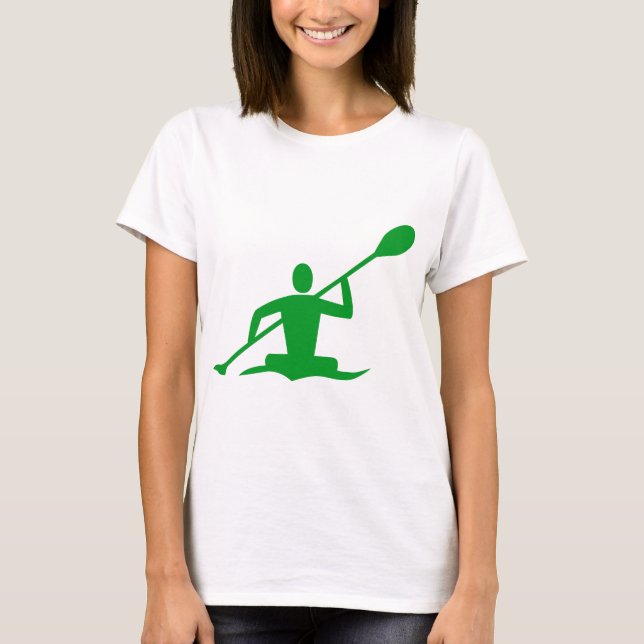 Kayaking - Grass Green T-Shirt (Front)