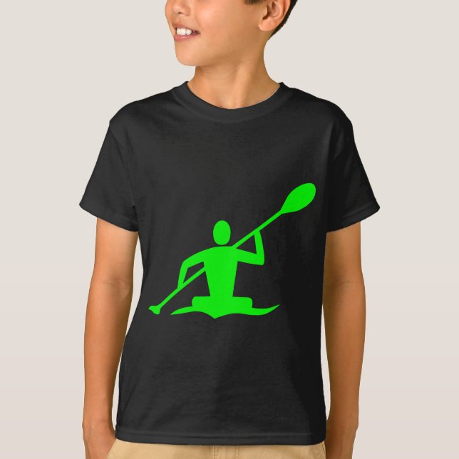 Kayaking - Green T-Shirt (Front)