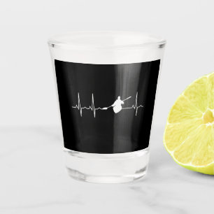 Kayaking Heartbeat Shot Glass