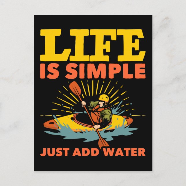 Kayaking Hobby Kayak Life Postcard (Front)